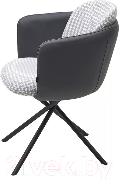 Изображение товара Стул M-City Лилу Данс поворотный / 480M05680 (уют грей клык/Orakul 998 темно-серый/черный)