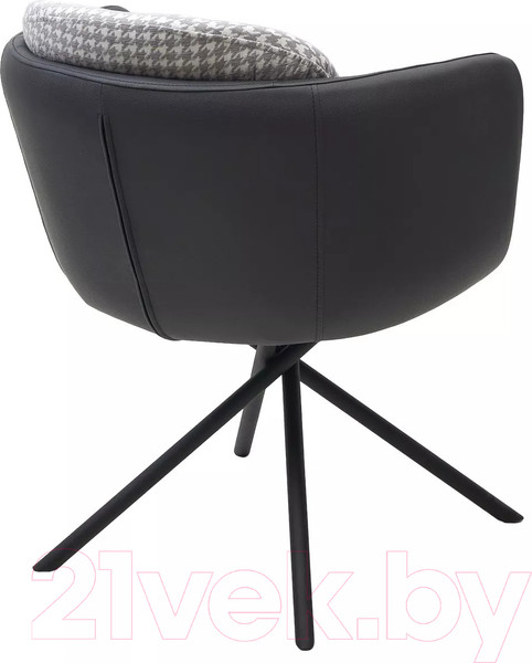 Изображение товара Стул M-City Лилу Данс поворотный / 480M05680 (уют грей клык/Orakul 998 темно-серый/черный)