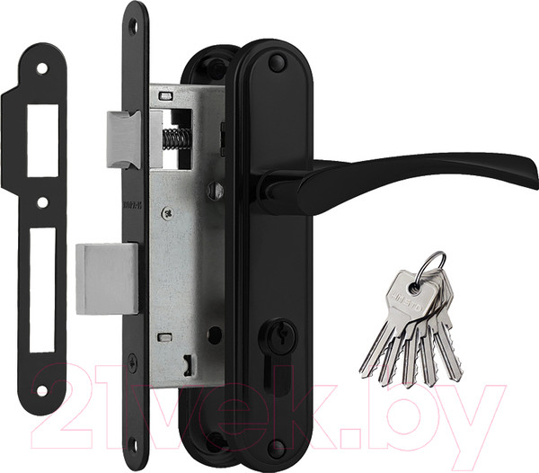 Изображение товара Замок врезной Нора-М 700А-55мм (черный)