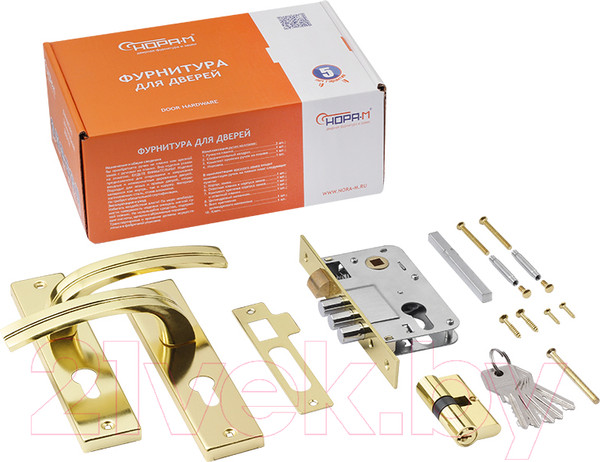 Изображение товара Замок врезной Нора-М 706К-61.5мм (золото)