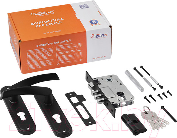 Изображение товара Замок врезной Нора-М 700А-61.5мм (черный)