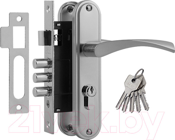 Изображение товара Замок врезной Нора-М 700А-61.5мм (хром)