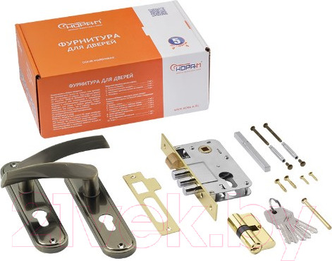 Изображение товара Замок врезной Нора-М 700А-61.5мм (старая бронза)