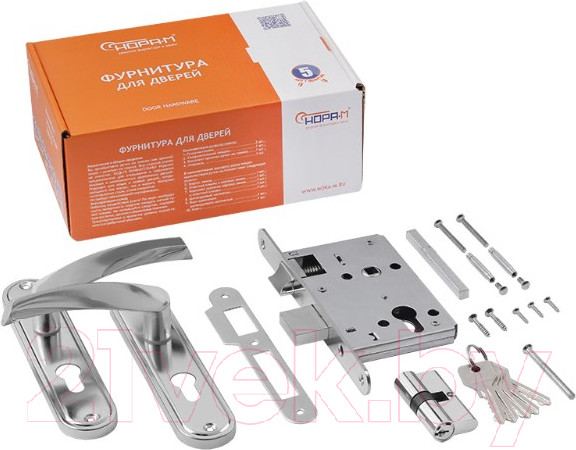 Изображение товара Замок врезной Нора-М 700А-55мм (хром)