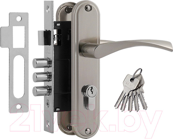 Изображение товара Замок врезной Нора-М 700А-61.5мм (матовый никель)