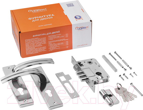 Изображение товара Замок врезной Нора-М 706К-61.5мм (хром)