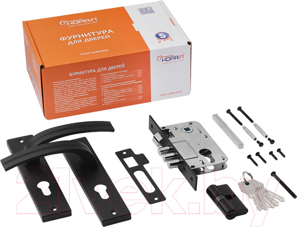 Изображение товара Замок врезной Нора-М 706К-61.5мм (черный)