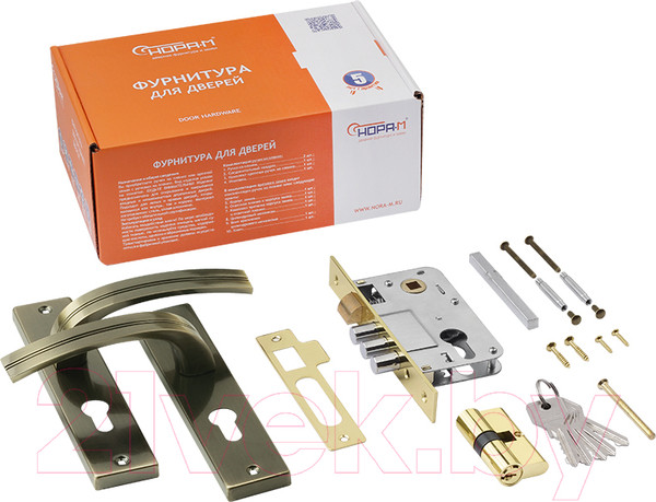 Изображение товара Замок врезной Нора-М 706К-61.5мм (старая бронза)