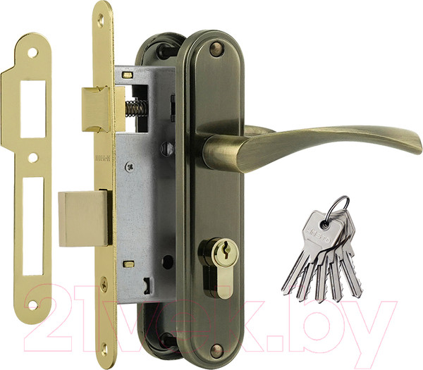 Изображение товара Замок врезной Нора-М 700А-55мм (старая бронза)