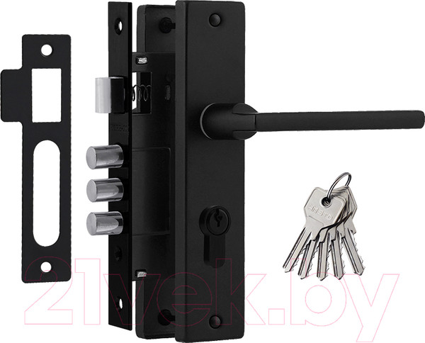 Изображение товара Замок врезной Нора-М 708К-61.5мм (черный)