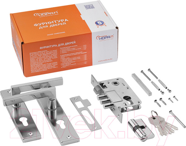 Изображение товара Замок врезной Нора-М 708К-61.5мм (хром)