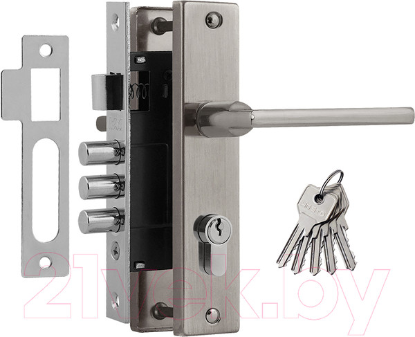 Изображение товара Замок врезной Нора-М 708К-61.5мм (матовый никель)