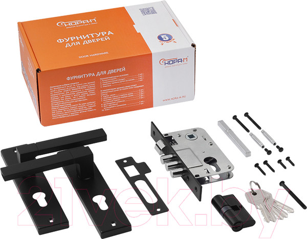 Изображение товара Замок врезной Нора-М 709К-61.5мм (черный)