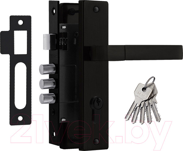 Изображение товара Замок врезной Нора-М 709К-61.5мм (черный)