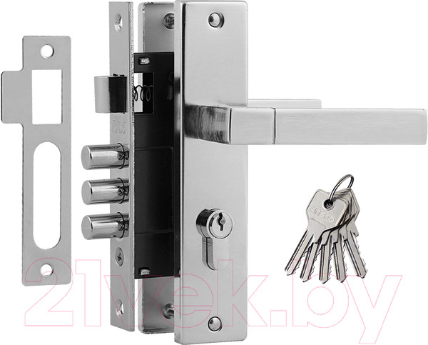 Изображение товара Замок врезной Нора-М 709К-61.5мм (хром)