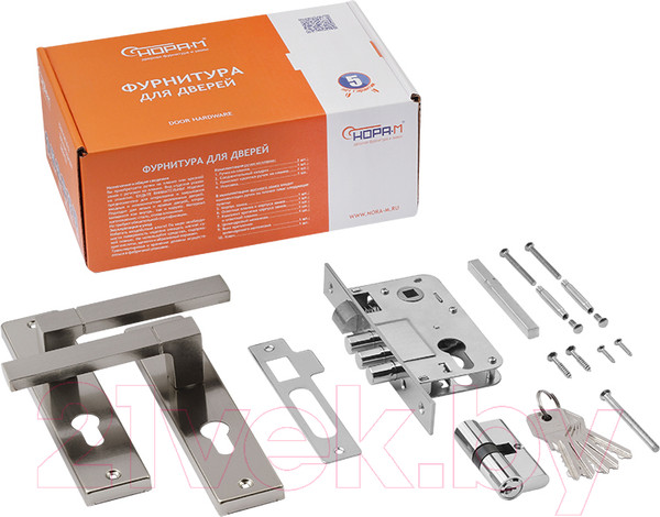 Изображение товара Замок врезной Нора-М 709К-61.5мм (матовый никель)