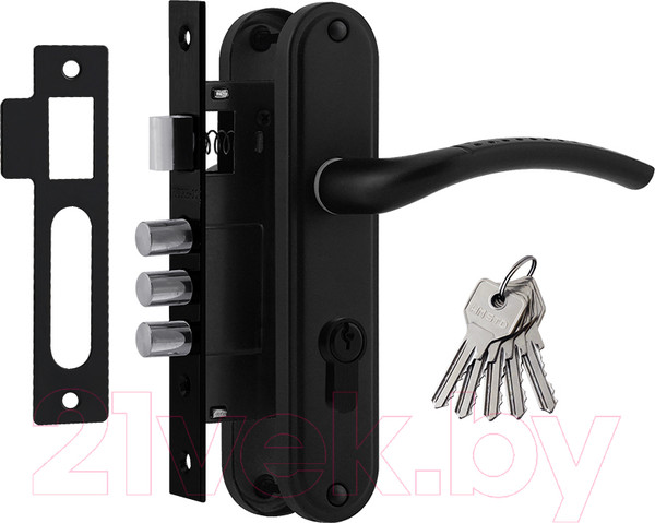 Изображение товара Замок врезной Нора-М 796А-61.5мм (черный)