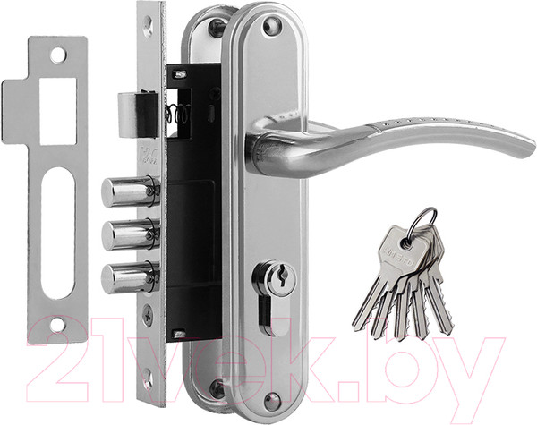 Изображение товара Замок врезной Нора-М 796А-61.5мм (хром)