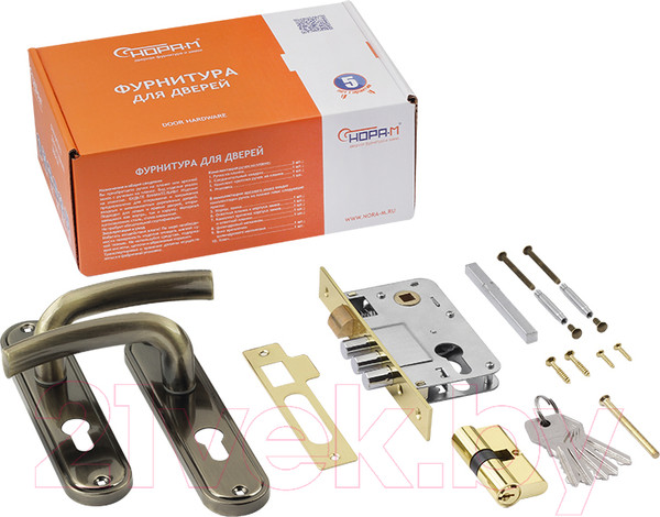 Изображение товара Замок врезной Нора-М 796А-61.5мм (старая бронза)