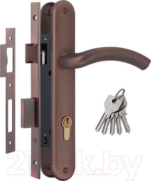 Изображение товара Замок врезной Нора-М N23-85 К / 11468 (старая медь)