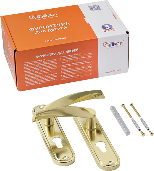 Изображение товара Ручка дверная Нора-М 700А-55мм (золото)