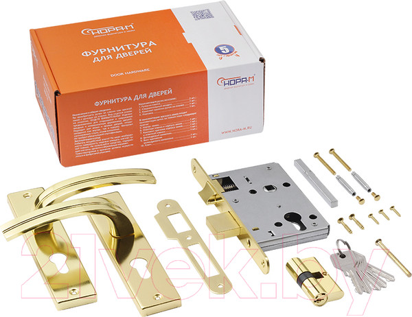 Изображение товара Замок врезной Нора-М 706К-55мм (золото)