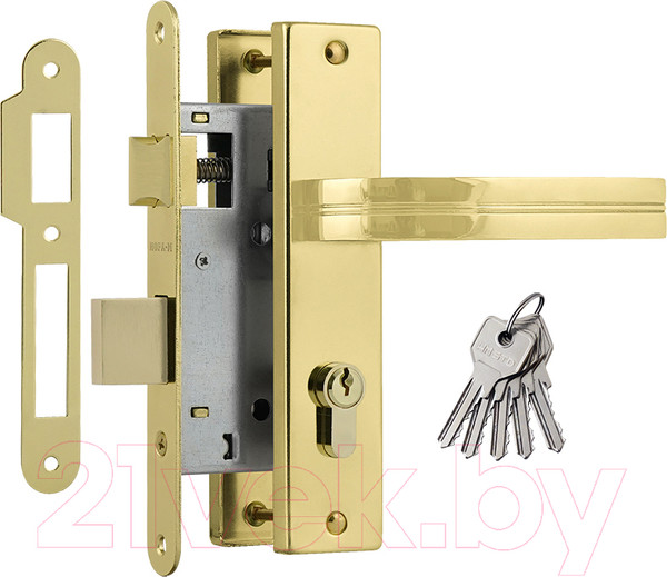 Изображение товара Замок врезной Нора-М 706К-55мм (золото)