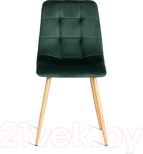 Изображение товара Стул Tetchair Chilly (металл/вельвет, темно-зеленый/натуральный)