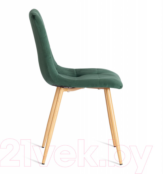 Изображение товара Стул Tetchair Chilly (металл/вельвет, темно-зеленый/натуральный)