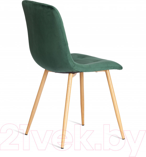 Изображение товара Стул Tetchair Chilly (металл/вельвет, темно-зеленый/натуральный)