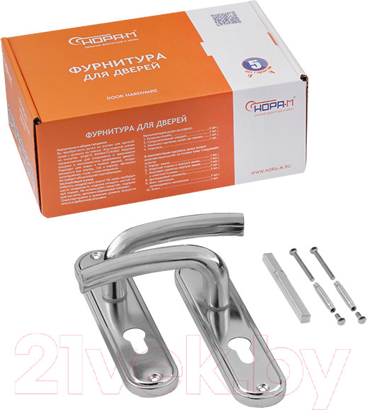 Изображение товара Ручка дверная Нора-М 796А-61.5мм (хром)