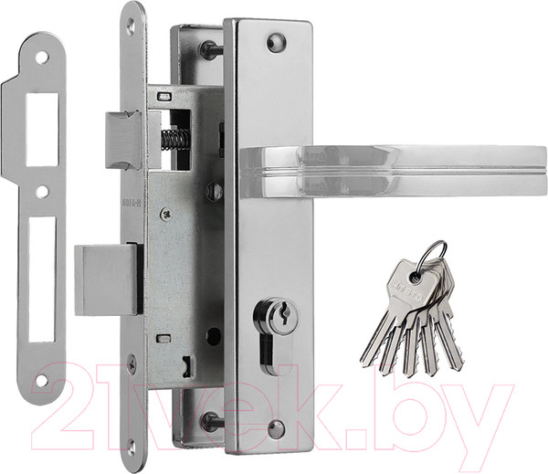 Изображение товара Замок врезной Нора-М 706К-55мм (хром)