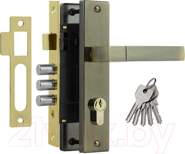 Изображение товара Ручка дверная Нора-М 709К-61.5мм (старая бронза)