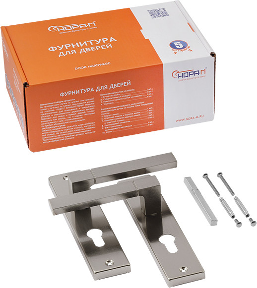 Изображение товара Ручка дверная Нора-М 709К-61.5мм (матовый никель)