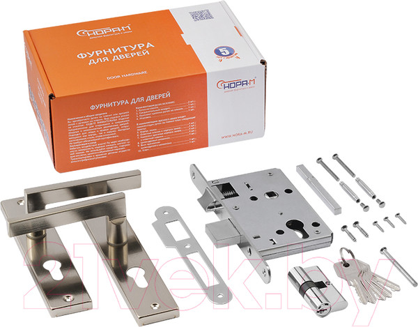 Изображение товара Замок врезной Нора-М 708К-55мм (матовый никель)