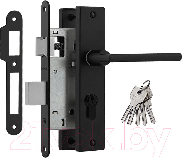 Изображение товара Замок врезной Нора-М 708К-55мм (черный)