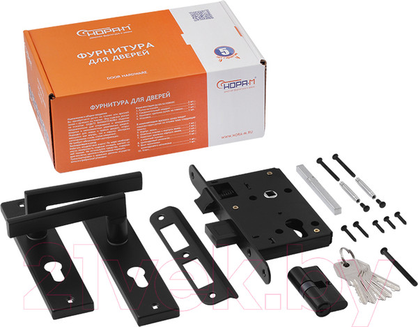 Изображение товара Замок врезной Нора-М 708К-55мм (черный)