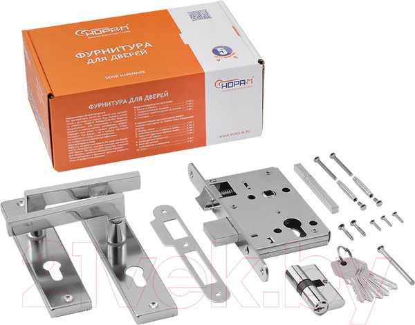 Изображение товара Замок врезной Нора-М 708К-55мм (хром)