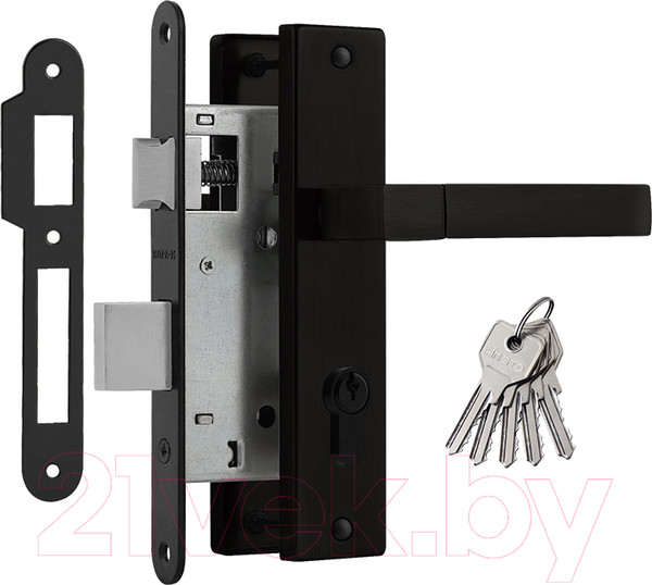 Изображение товара Замок врезной Нора-М 709К-55мм (черный)