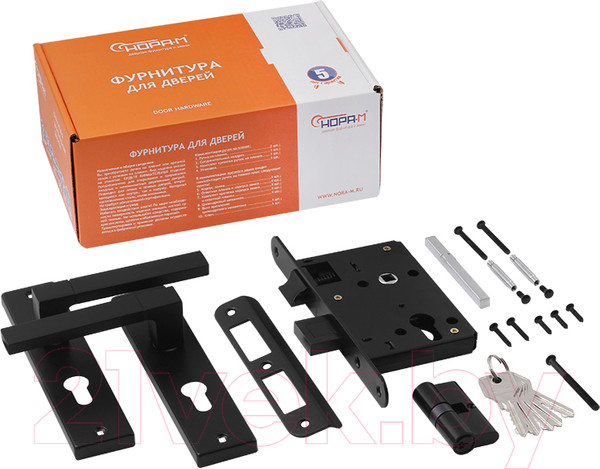 Изображение товара Замок врезной Нора-М 709К-55мм (черный)