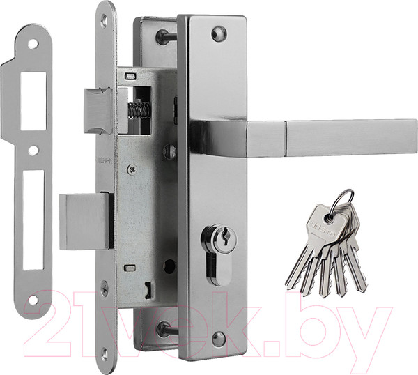 Изображение товара Замок врезной Нора-М 709К-55мм (хром)