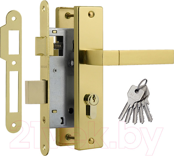 Изображение товара Замок врезной Нора-М 709К-55мм (золото)