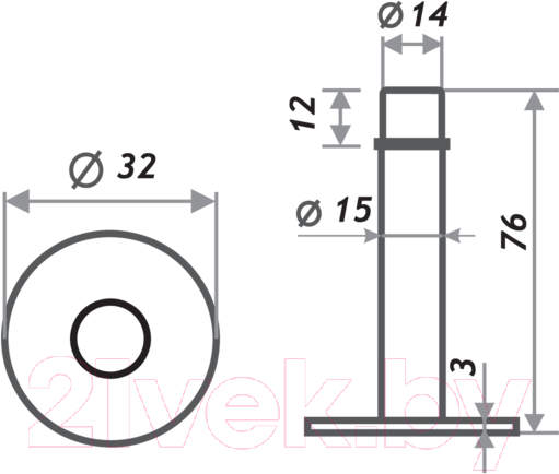 Изображение товара Ограничитель дверной Нора-М 121 / 16694 (золото)