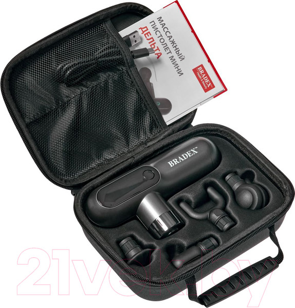 Изображение товара Массажный пистолет Bradex Мини Дельта / KZ 1425 (4 насадки)