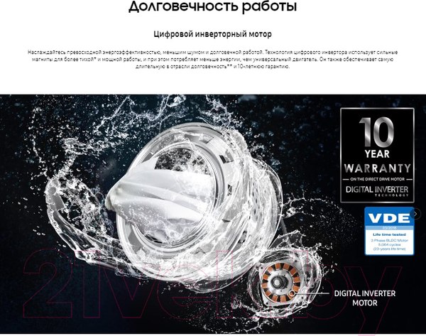 Изображение товара Стиральная машина Samsung WW80AGAS21AXLP