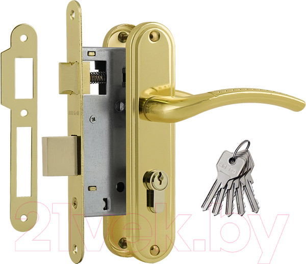 Изображение товара Замок врезной Нора-М 796А-55мм (золото)