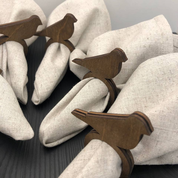 Изображение товара Набор сервировочных салфеток ОМурМебель С кольцами (6шт)