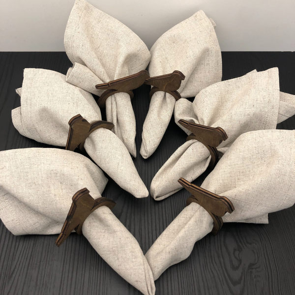 Изображение товара Набор сервировочных салфеток ОМурМебель С кольцами (6шт)