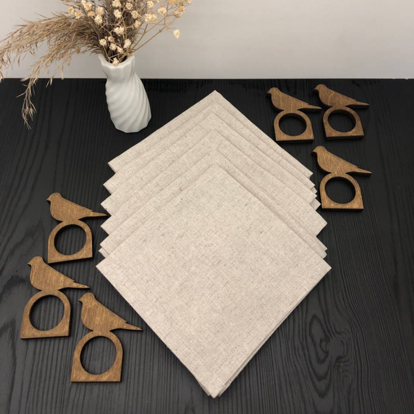 Изображение товара Набор сервировочных салфеток ОМурМебель С кольцами (6шт)