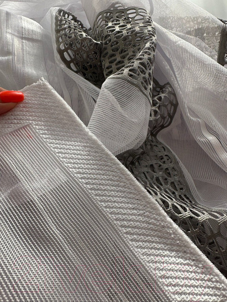 Изображение товара Гардина Ника Зварико 9180 350x191 (белый/серый 30)